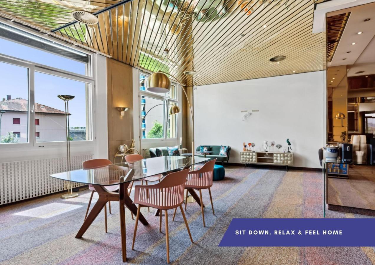 Becozy Au Parc Retro Edition Self-Check-In Rooms & Studios Fribourg Exteriér fotografie