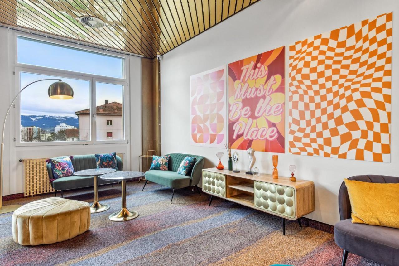 Becozy Au Parc Retro Edition Self-Check-In Rooms & Studios Fribourg Exteriér fotografie